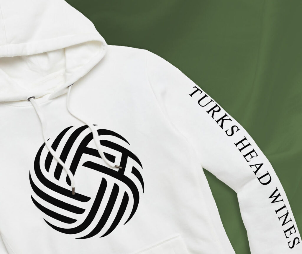 white Turks Head Wines hoodie