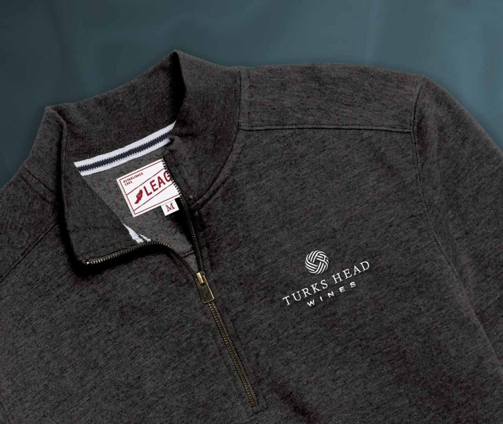 Turks Head Wines quarter zip merchandise