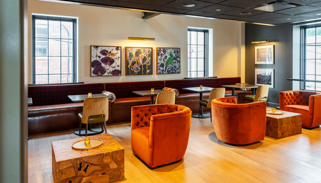 the CRU Club private lounge seating