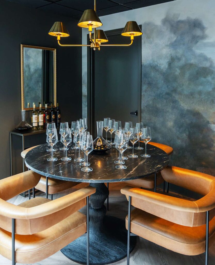 the blue room for private tastings